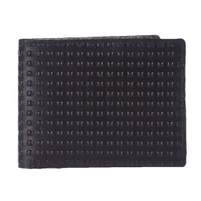 14095 Black Textured Bifold Wallet