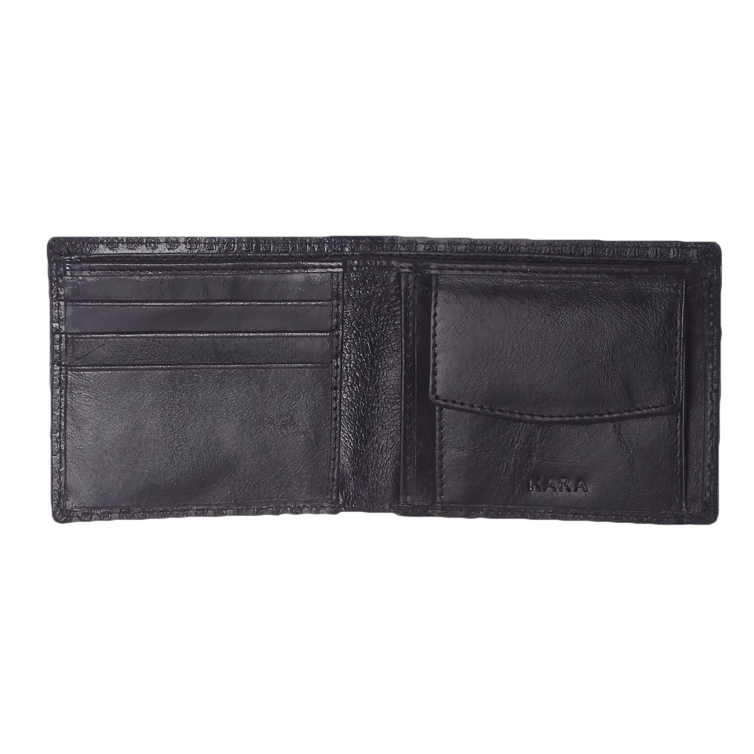 14095 Black Textured Bifold Wallet