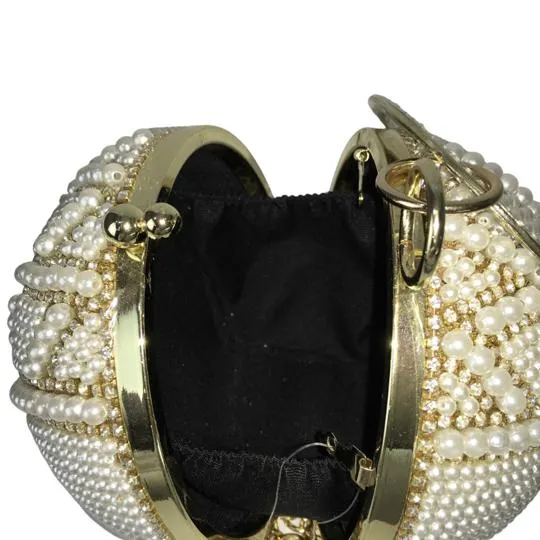 Bcbg Maxazria Gabriella Clutch Bag Pearl Gold Color Mini Size Casual