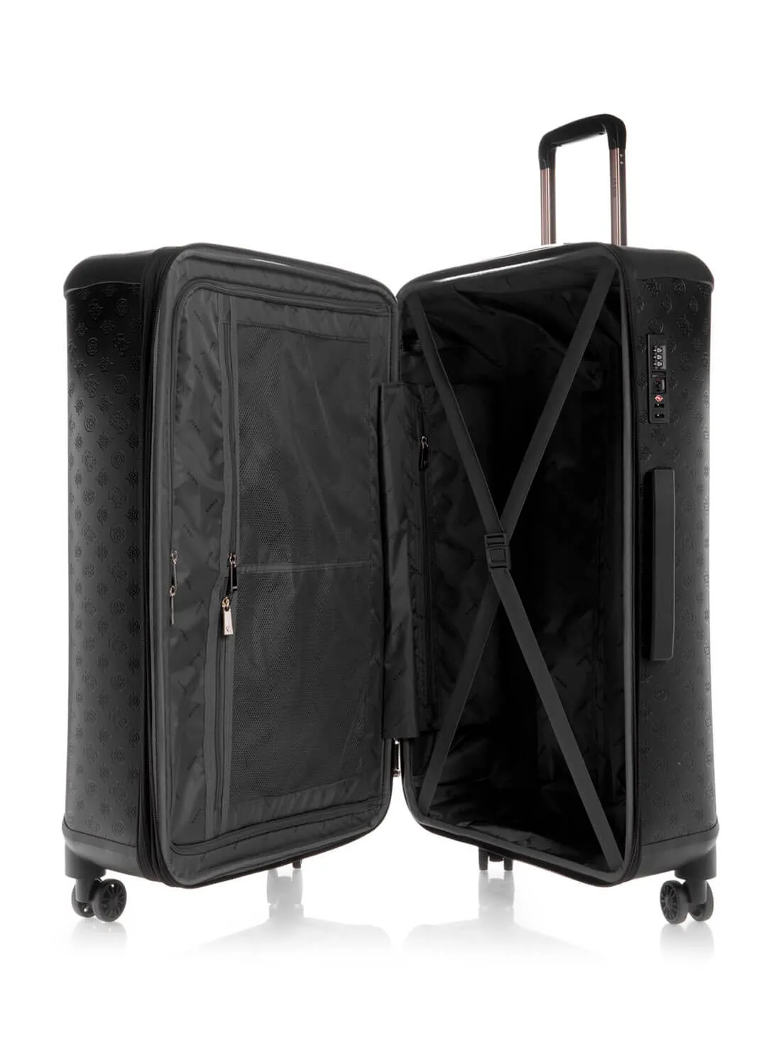 Black Debossed Wilder 71cm Suitcase