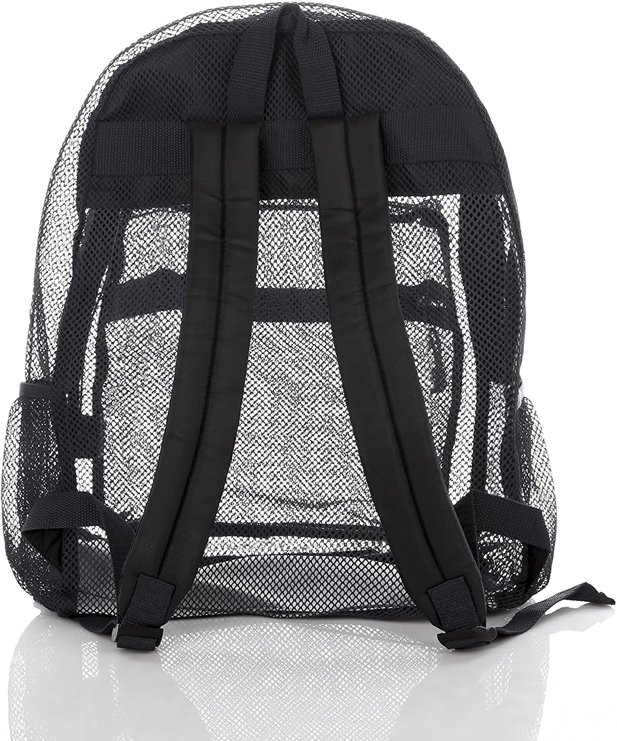 Bravo! Mesh Transparent See Through Backpack - Black