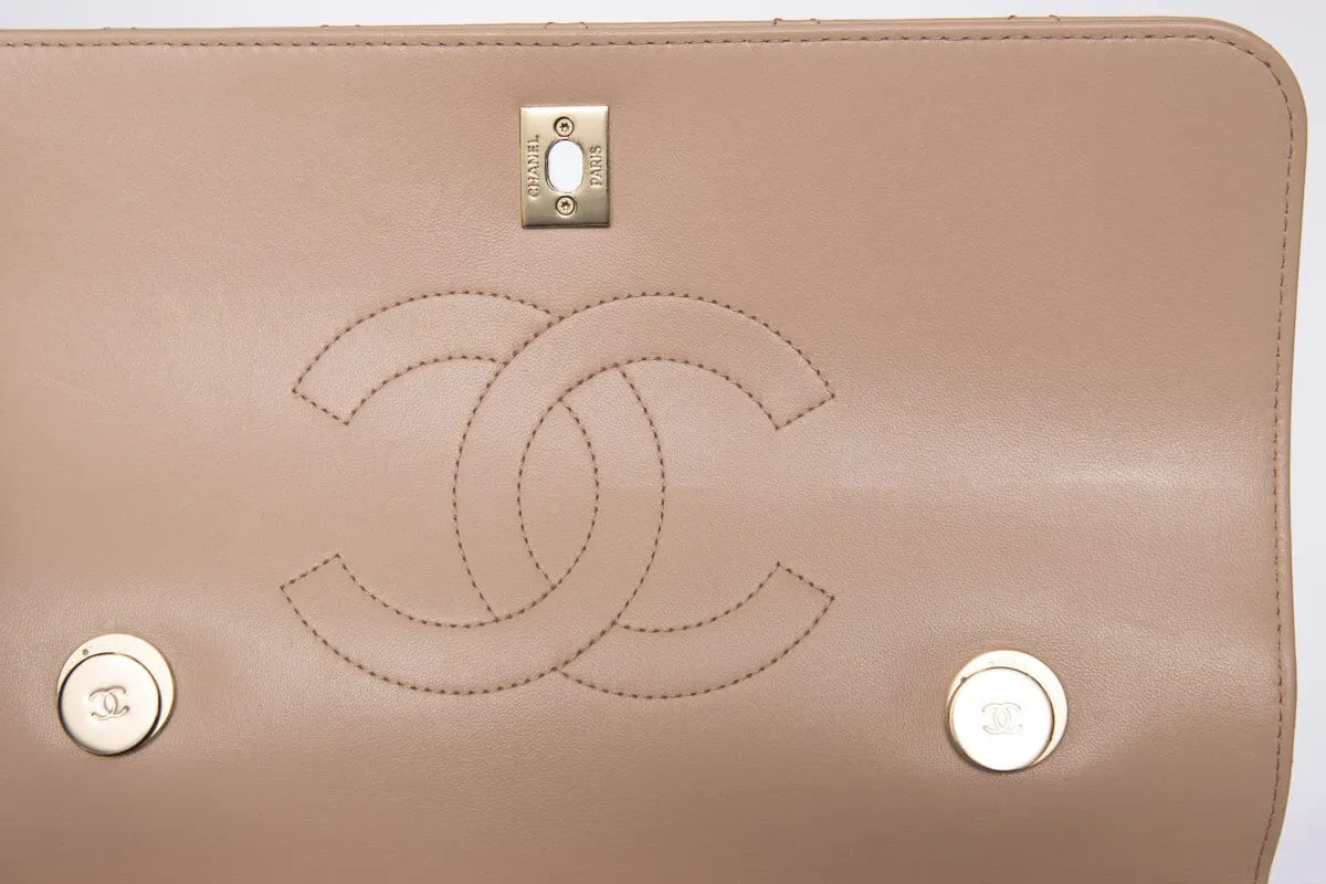 Chanel Blush Lambskin "Trendy"  Handbag W/ Gold HW