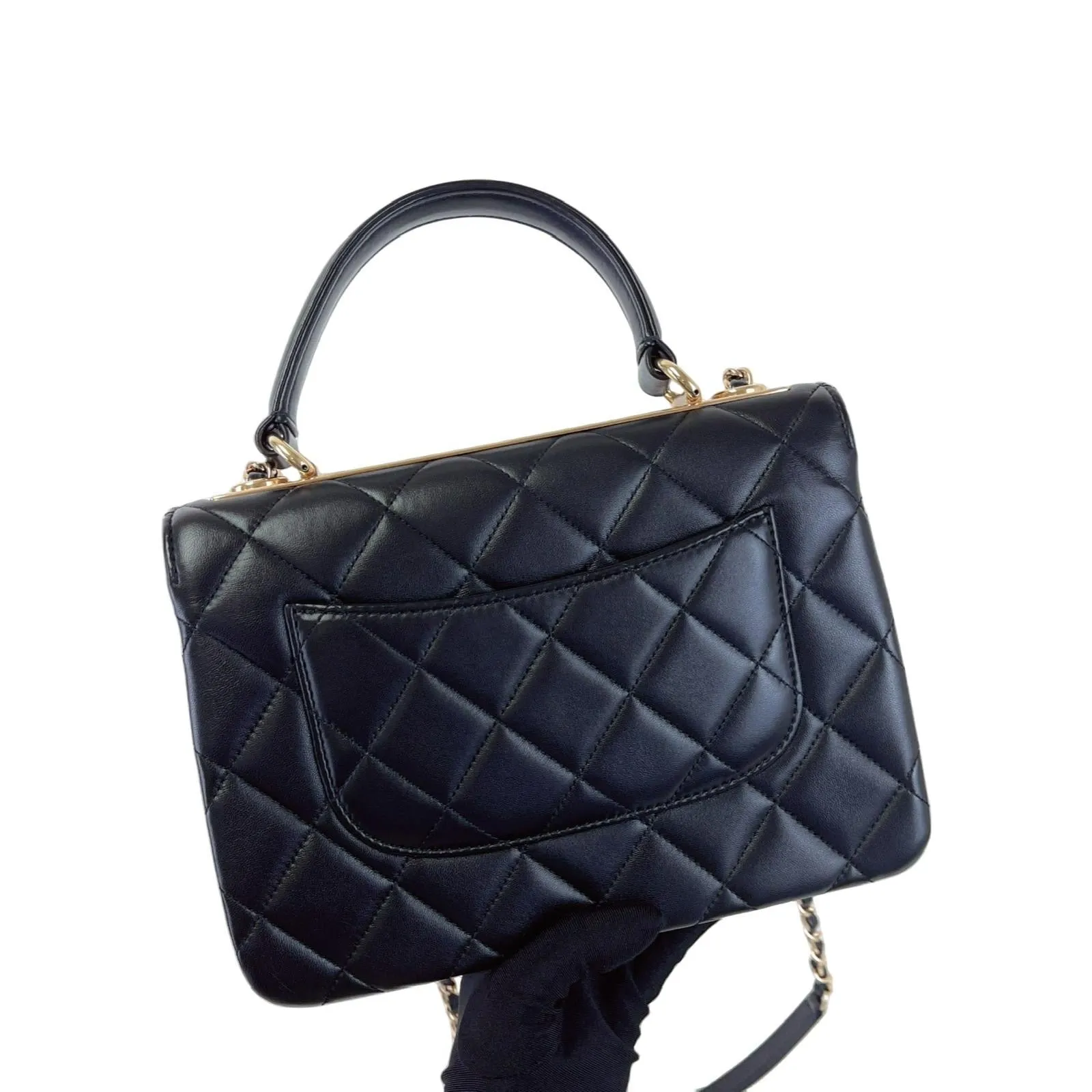 Chanel Trendy CC Small Black Lambskin Rose Gold Hardware