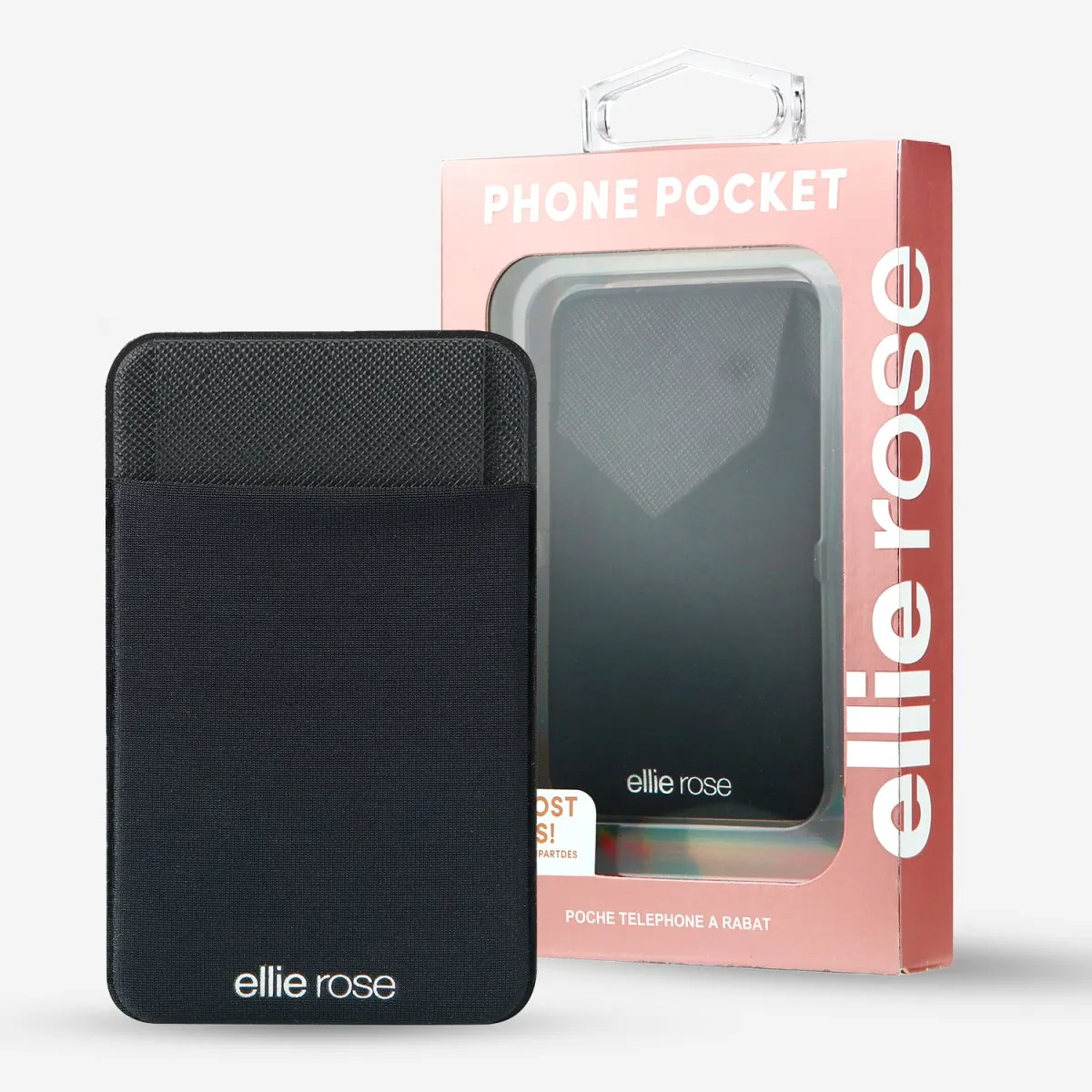 Ellie Rose - Stick-On Phone Pocket (Black)