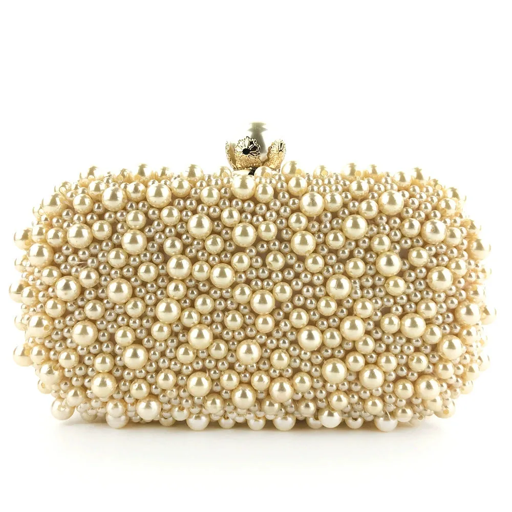 Fashionable Shining Pearls Clutch Unique Handbags