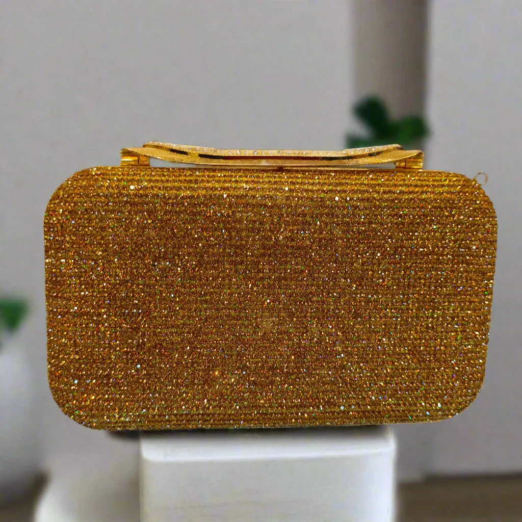 Golden  Fancy Clutch for women