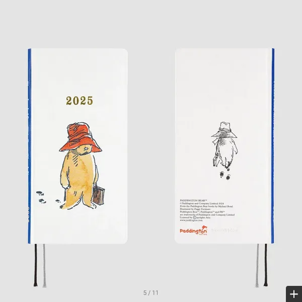 Hobonichi Techo 2025 Paddington™: Please look after this bear. Thank you. Weeks Hardcover Book / Weekly Horizontal / January start / Monday start - Japanese Edition