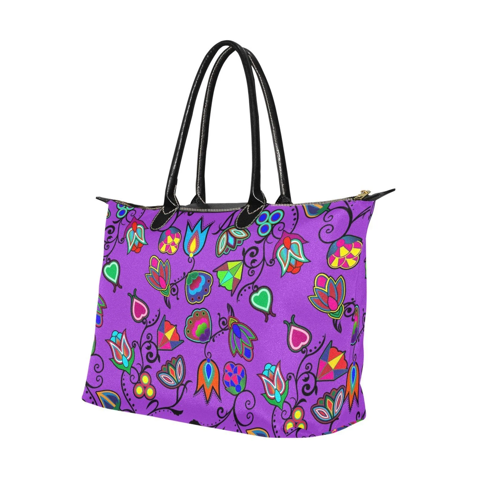 Indigenous Paisley Dark Orchid Single-Shoulder Lady Handbag