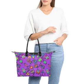 Indigenous Paisley Dark Orchid Single-Shoulder Lady Handbag