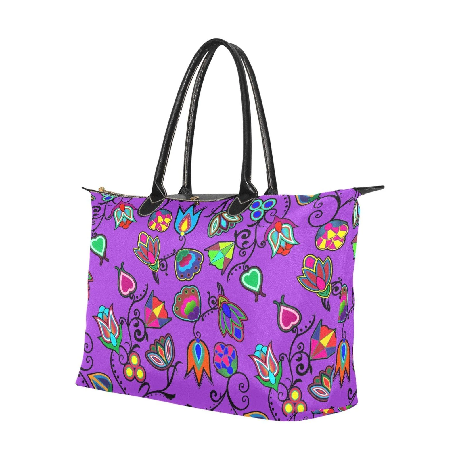 Indigenous Paisley Dark Orchid Single-Shoulder Lady Handbag