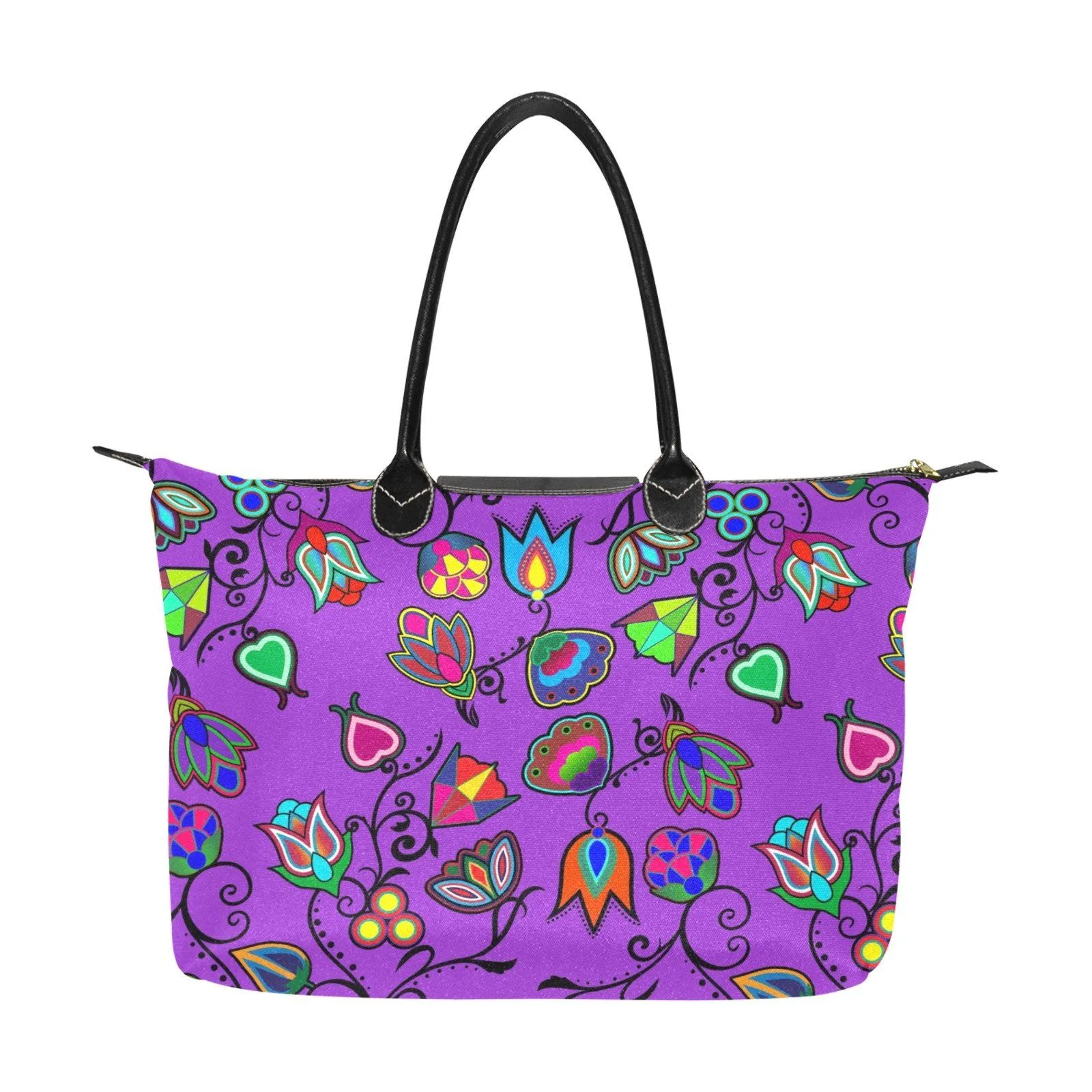 Indigenous Paisley Dark Orchid Single-Shoulder Lady Handbag