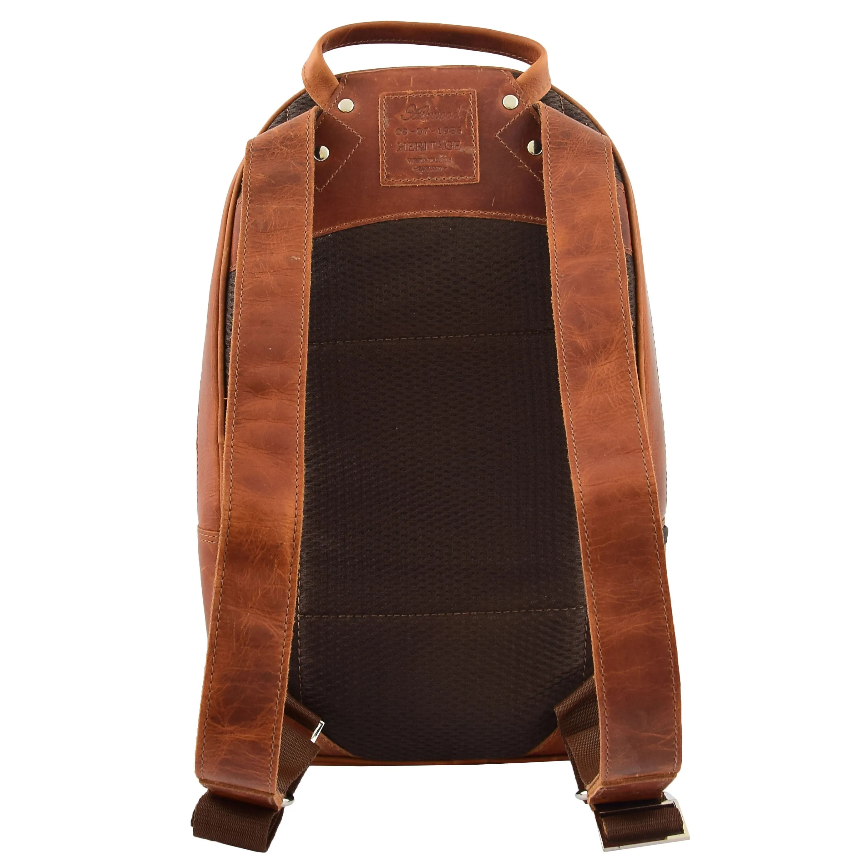 Large Classic Casual Leather Backpack Palermo Tan