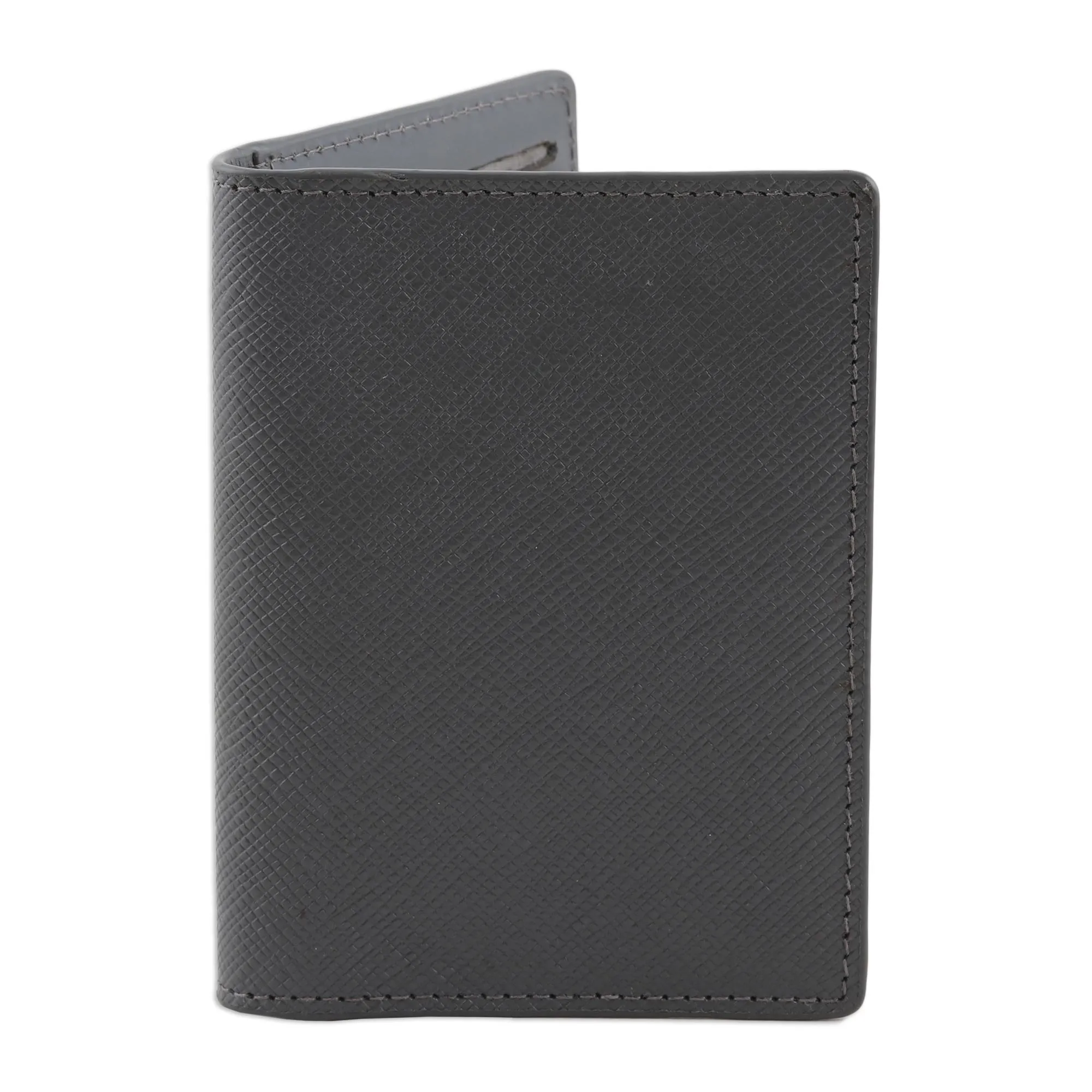 Men's Textured Grey Leather Wallet - Classy Companion