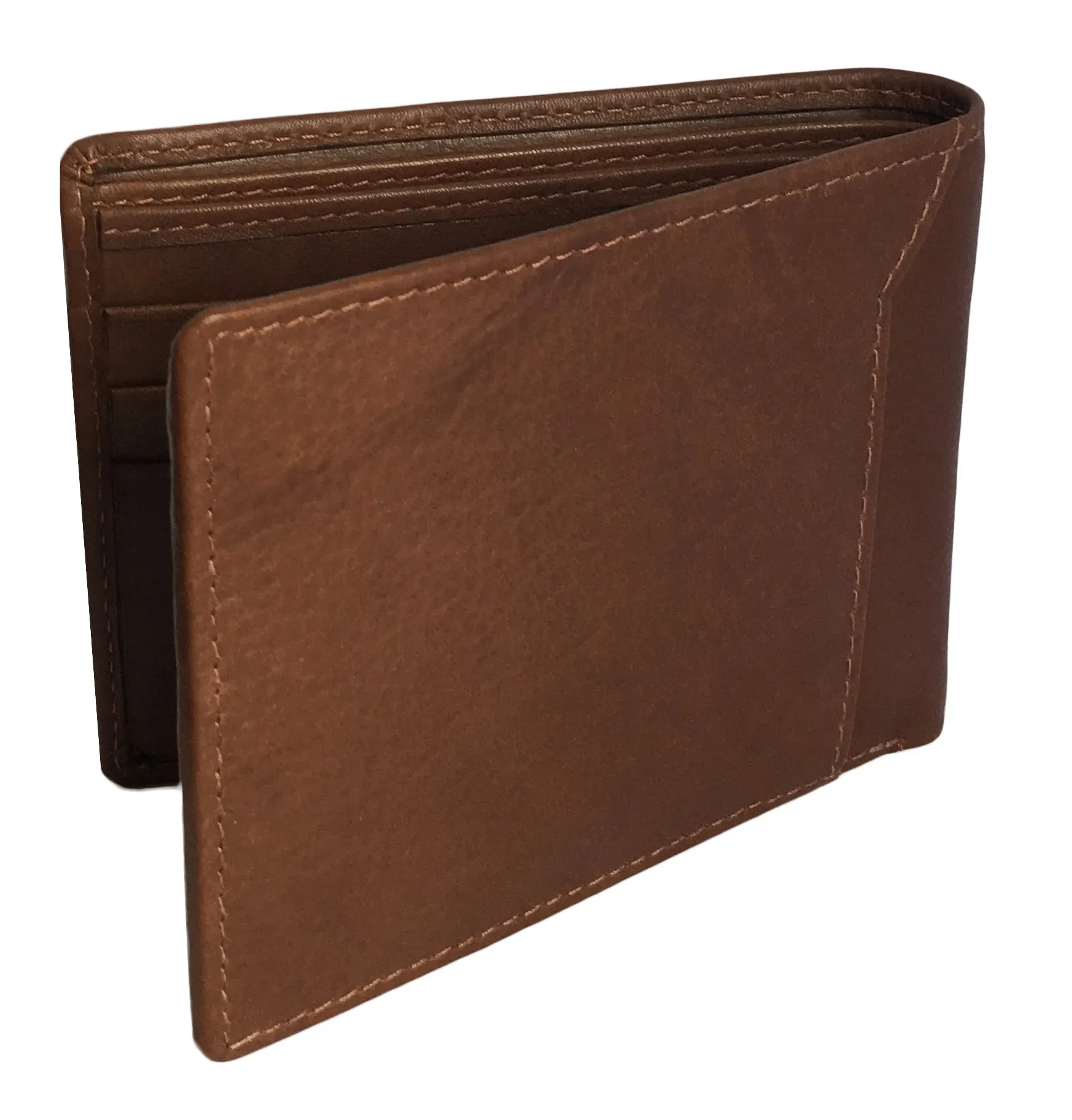 Monogrammed Personalized Leather RFID Blocking Bifold Slim Men's Wallet