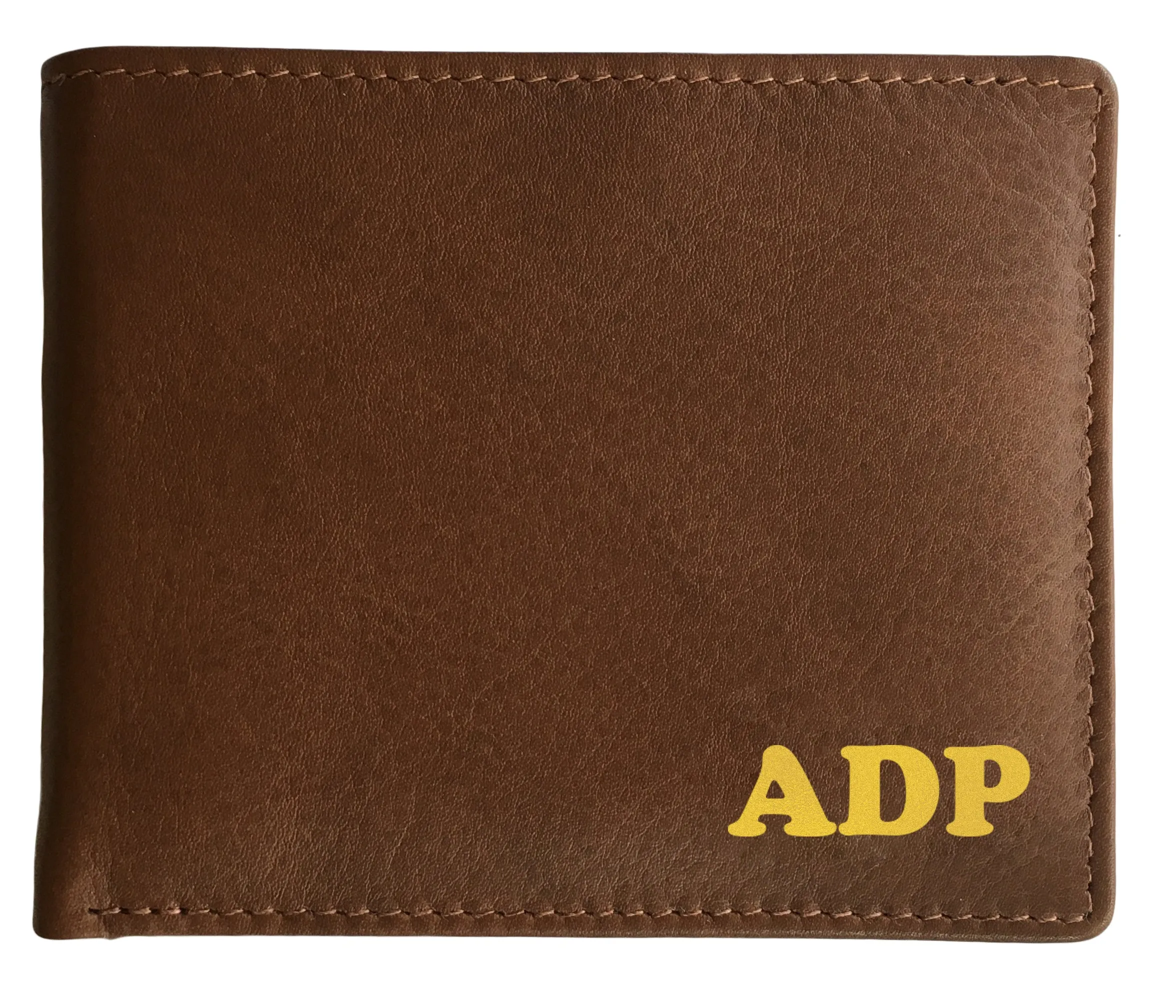 Monogrammed Personalized Leather RFID Blocking Bifold Slim Men's Wallet