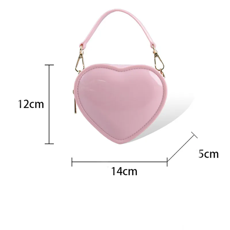 Pink Sweet PVC Heart Jelly Fashionable Evening Clutch Bag