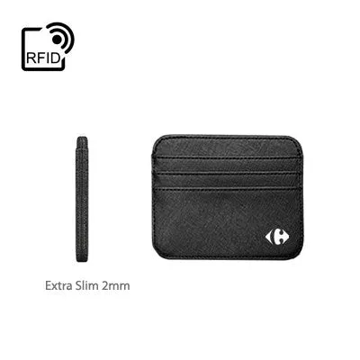 RFID Safe 6 Slot Extra Slim Leather Travel Wallet