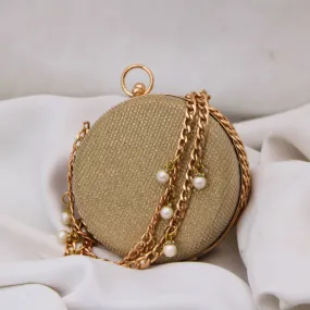 Round Golden Clutch