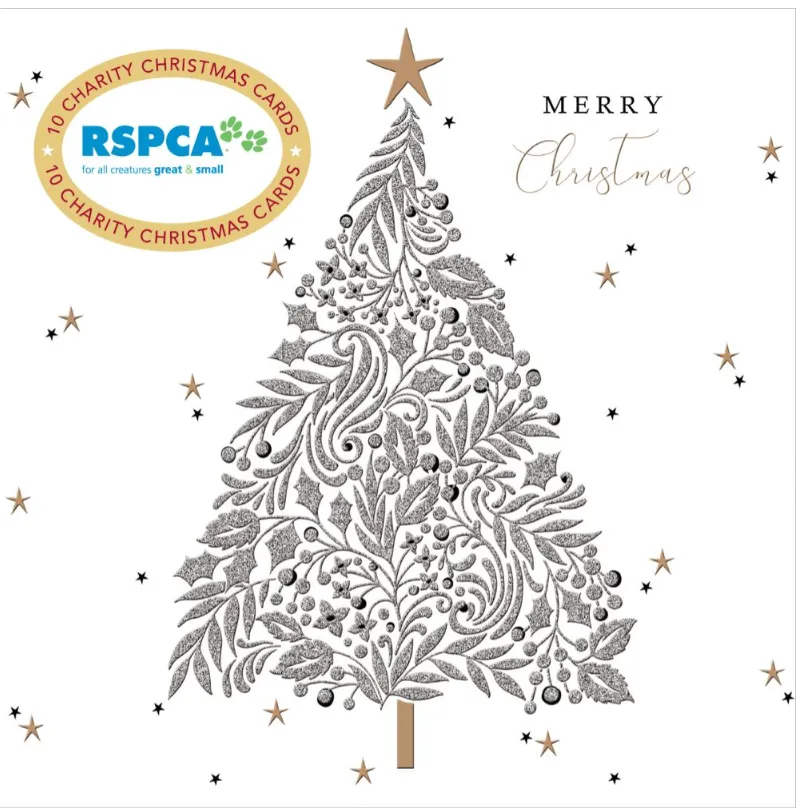 RSPCA Christmas Card Pack - Christmas Tree