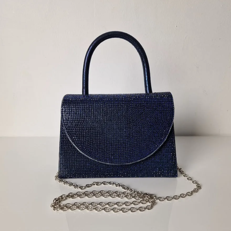 Sparkly Navy Blue Diamante Mini Grab Bag