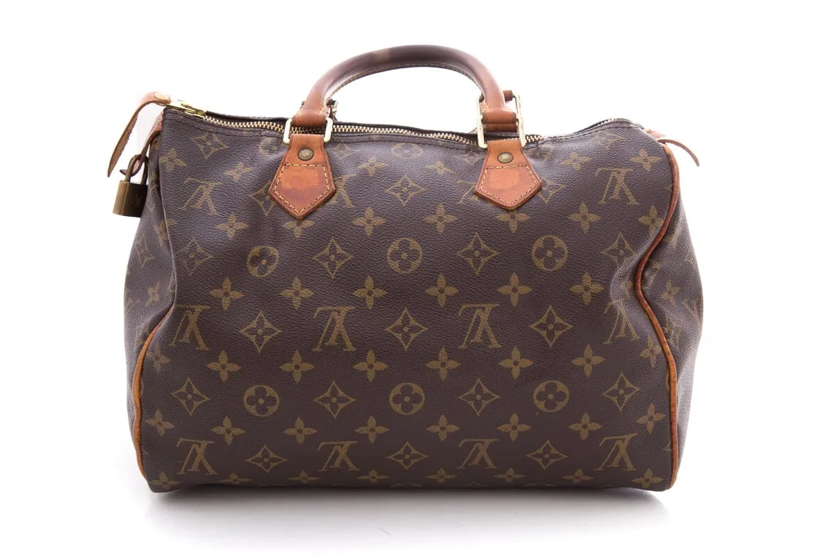 Trendy Inspired Louis Vuitton 2007 Brown Monogram Speedy Handbag