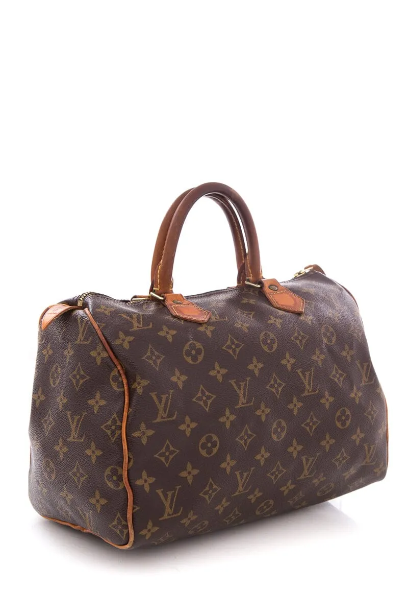 Trendy Inspired Louis Vuitton 2007 Brown Monogram Speedy Handbag