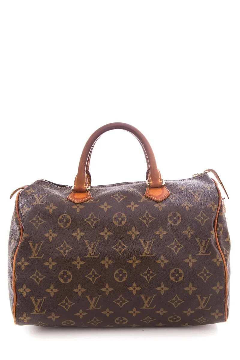 Trendy Inspired Louis Vuitton 2007 Brown Monogram Speedy Handbag