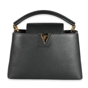 Trendy Inspired Louis Vuitton Black Taurillon Capucines Mm