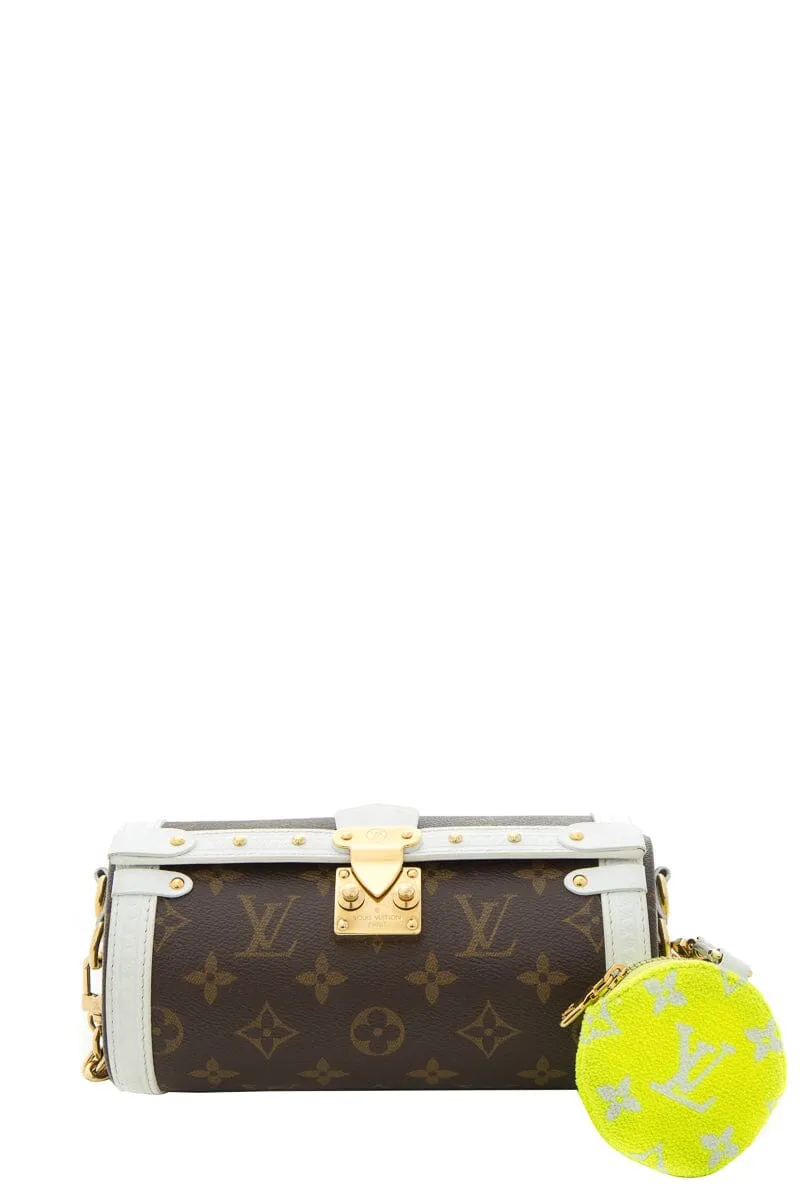 Trendy Inspired Louis Vuitton White & Brown Papillon Trunk Handbag