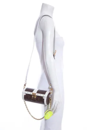 Trendy Inspired Louis Vuitton White & Brown Papillon Trunk Handbag