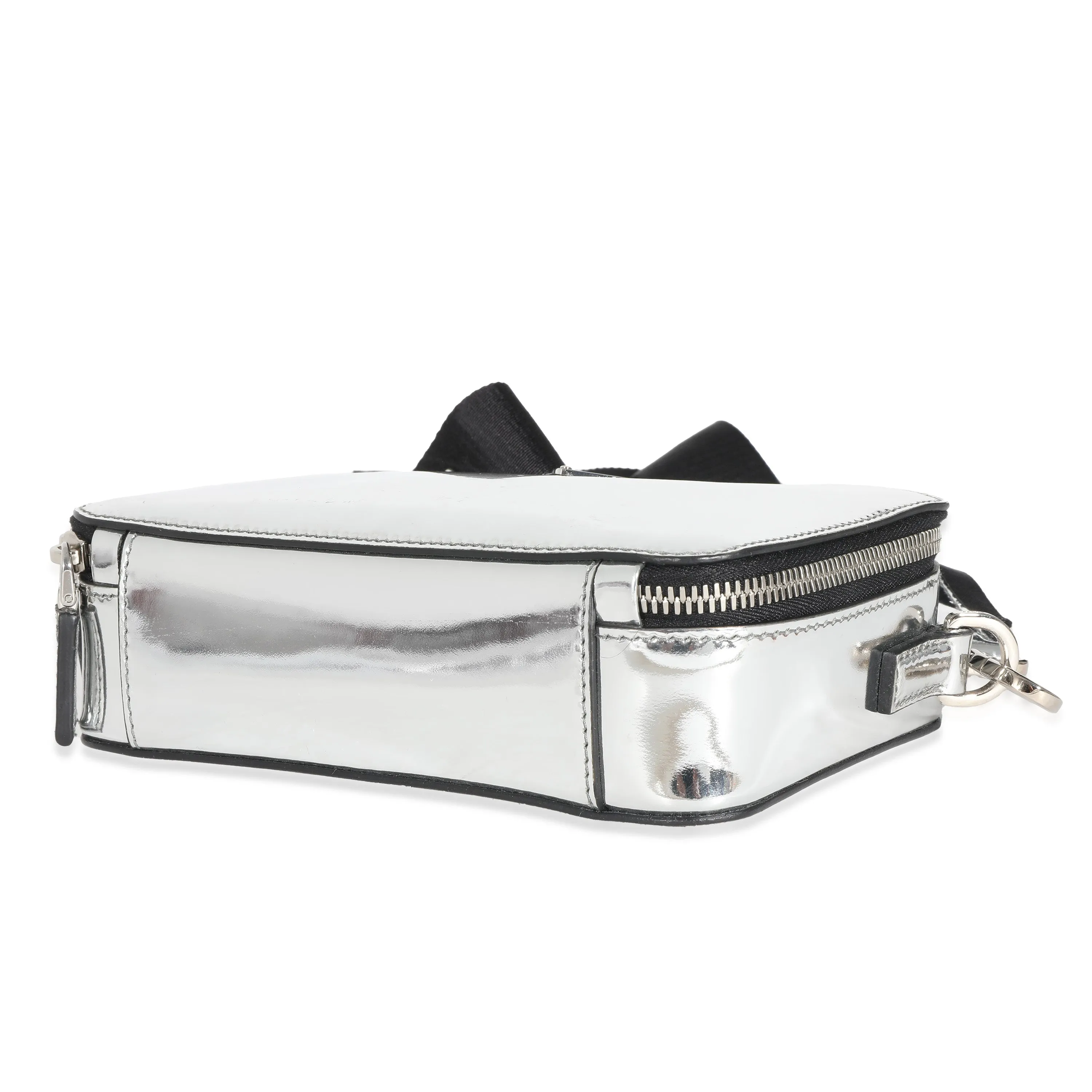 Trendy Inspired Prada Metallic Silver Spazzolato Brique Crossbody