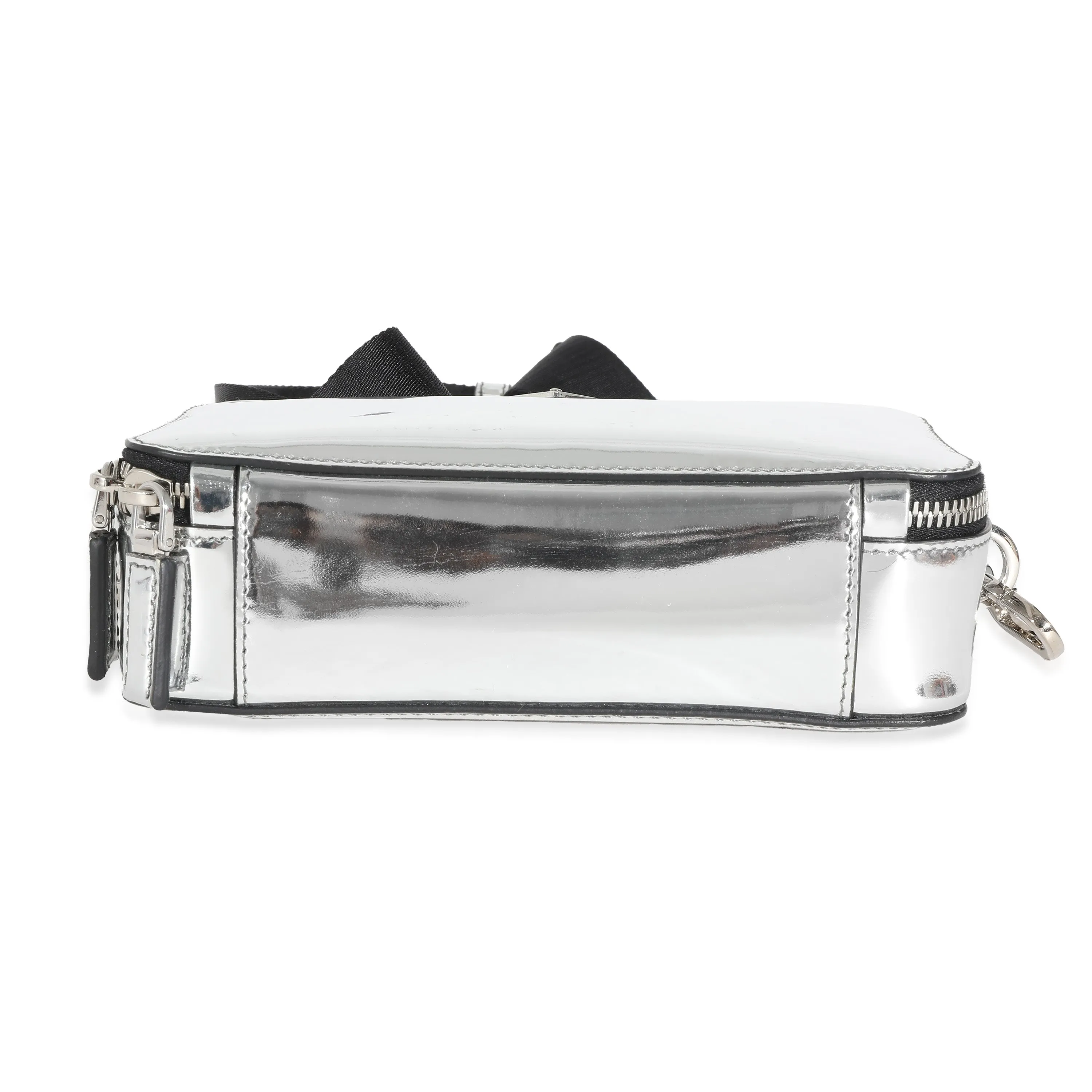 Trendy Inspired Prada Metallic Silver Spazzolato Brique Crossbody