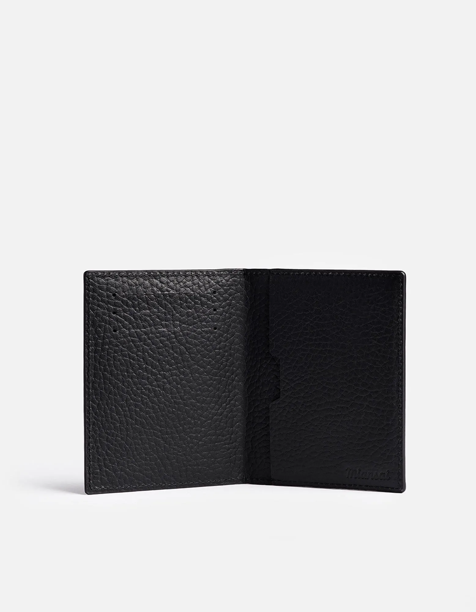 Vertical Wallet, Textured Black